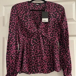 The Kooples Pink Floral Blouse